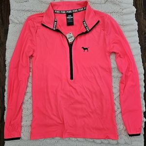 Pink by Victoria Secret, Hot Pink Color Ultimate Active Long Sleeve Top, Size XS